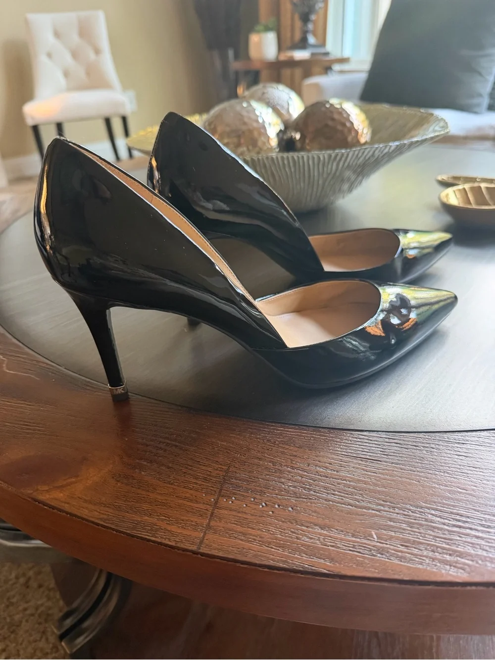 Michael Kors Ashby Black Patent Pointed-Toe Pumps